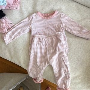 Reversible pink sweat suit set